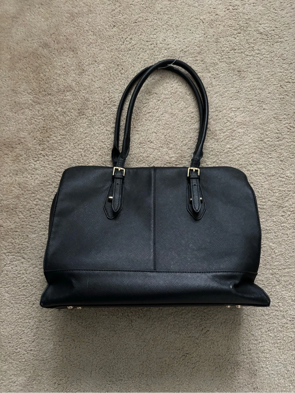 Amazon Laptop Bag Black with Gold Hardware